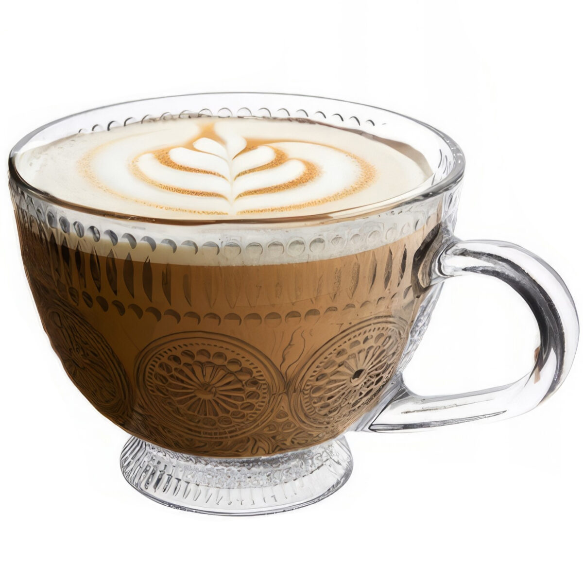 Filiżanka Do Kawy Retro Szklanka z Uchem Grube Szkło 400ml - obrazek 1