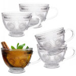 Filiżanka Do Kawy Retro Szklanka z Uchem Grube Szkło 400ml - obrazek 8