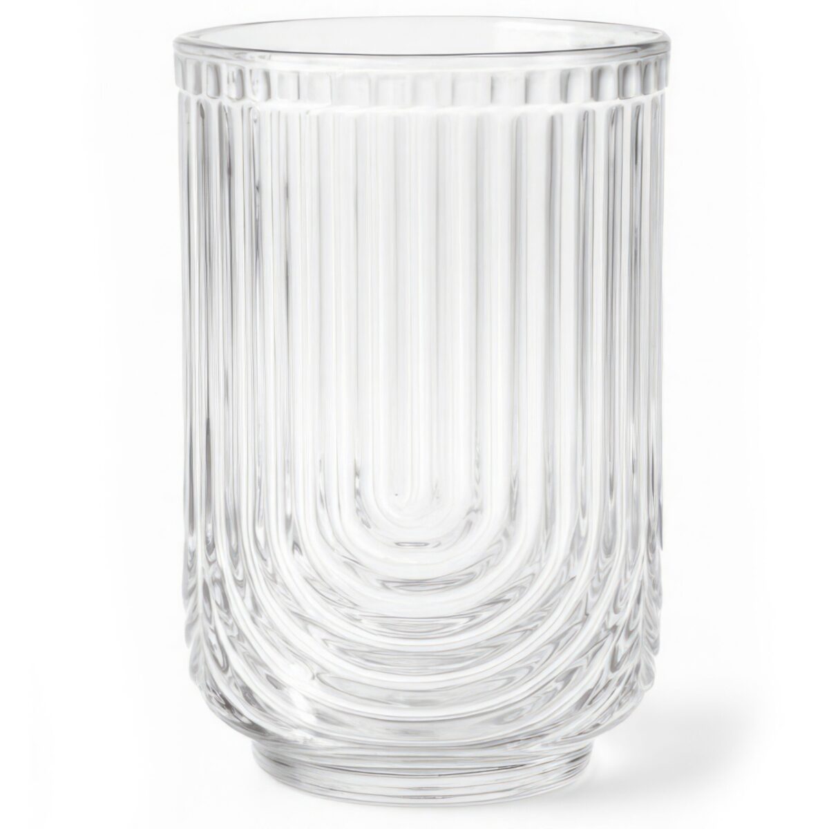 Szklanka Ryflowana Wysoka do Napojów Drinków Grube Szkło 420ml - obrazek 5