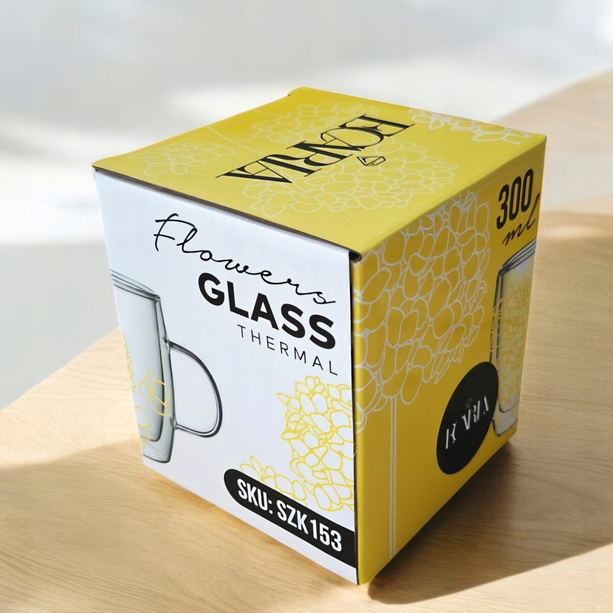 Szklanka do Herbaty Kawy Termiczna z Kwiatami w Środku 300ml - obrazek 6