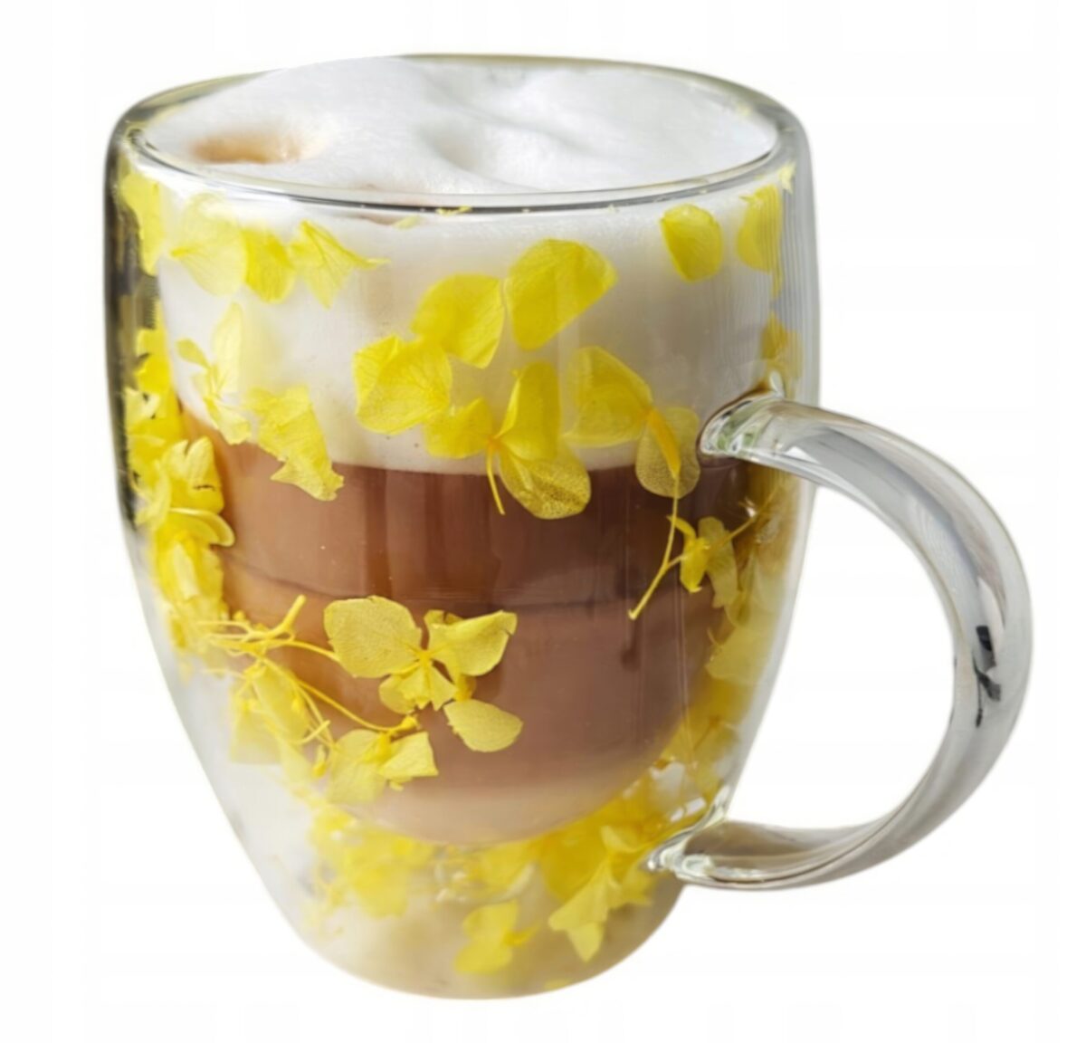 Szklanka do Herbaty Kawy Termiczna z Kwiatami w Środku 300ml - obrazek 1
