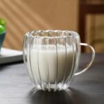 Szklanka Termiczna Ryflowana do Napojów Kawy Grube Szkło 250ml - obrazek 2