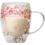 Szklanka do Herbaty Kawy Termiczna z Kwiatami w Środku 300ml