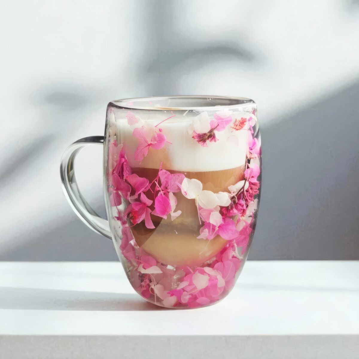 Szklanka do Herbaty Kawy Termiczna z Kwiatami w Środku 300ml - obrazek 4