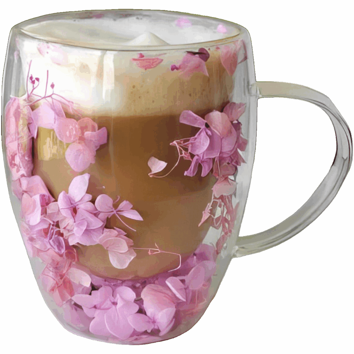 Szklanka do Herbaty Kawy Termiczna z Kwiatami w Środku 300ml - obrazek 1