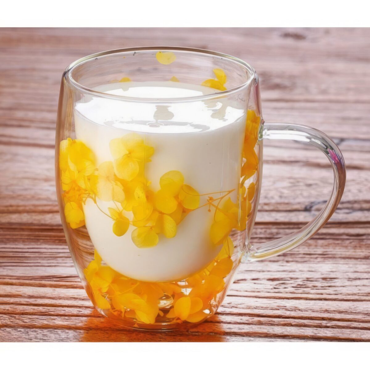 Szklanka do Herbaty Kawy Termiczna z Kwiatami w Środku 300ml - obrazek 3