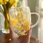 Szklanka do Herbaty Kawy Termiczna z Kwiatami w Środku 300ml - obrazek 4