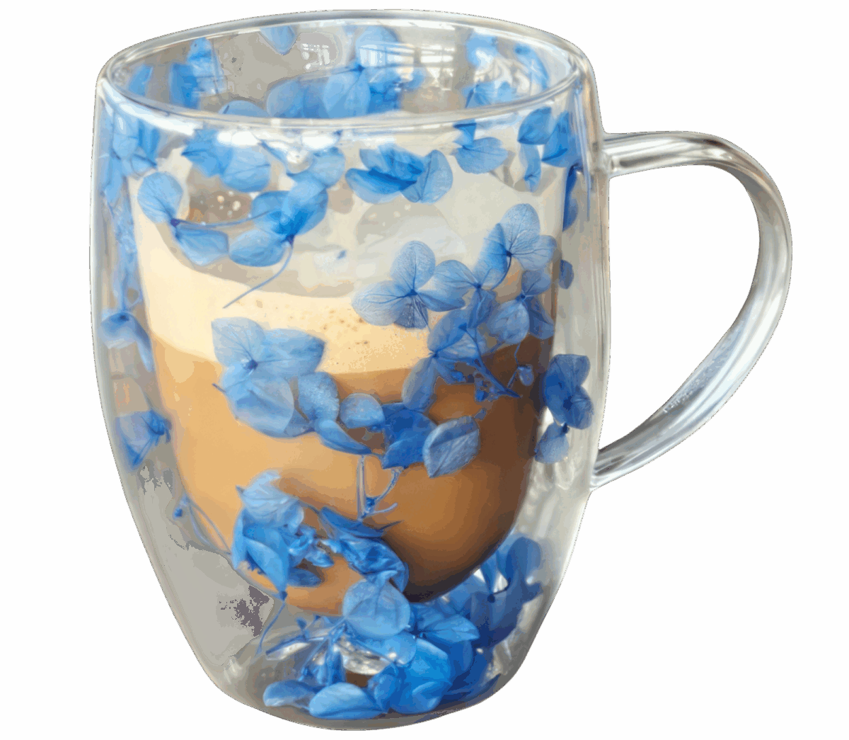 Szklanka do Herbaty Kawy Termiczna z Kwiatami w Środku 300ml - obrazek 1