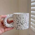 Kubek Ceramiczny z Uchem na Kawę Herbatę Duży Kremowy 300ml - obrazek 2