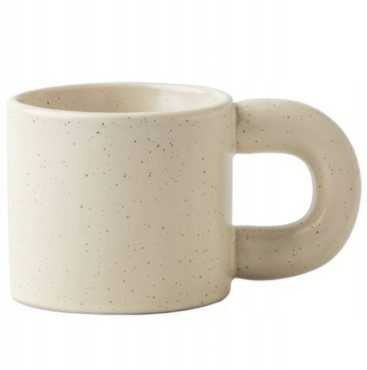 Kubek Ceramiczny z Uchem na Kawę Herbatę Duży Kremowy 300ml - obrazek 1