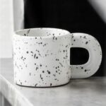 Kubek Ceramiczny z Uchem na Kawę Herbatę Duży Kremowy 300ml - obrazek 3