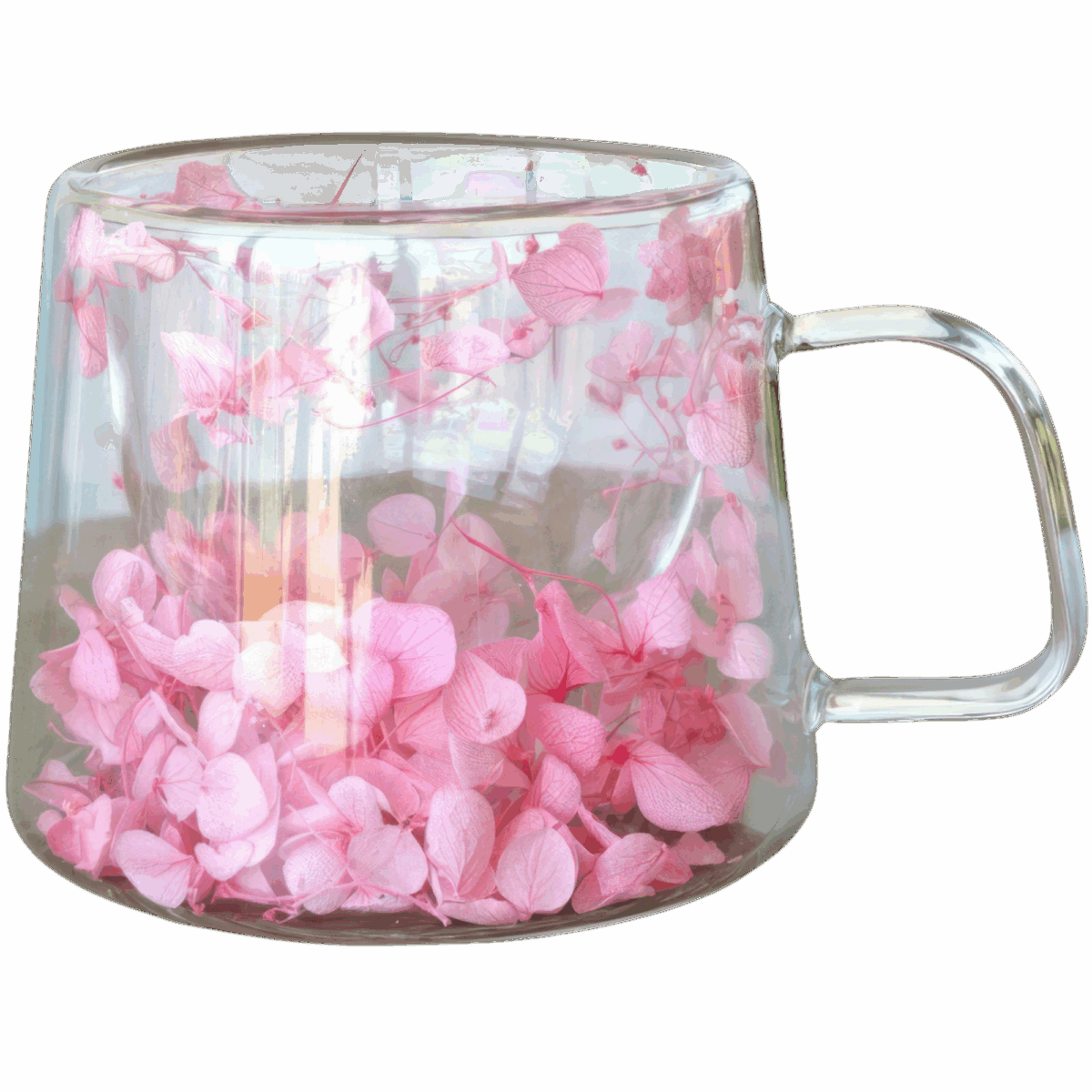 Szklanka Termiczna do Kawy Latte z Kwiatami w Środku 180ml - obrazek 1