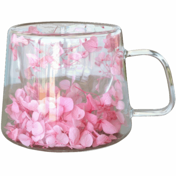 Szklanka Termiczna do Kawy Latte z Kwiatami w Środku 180ml