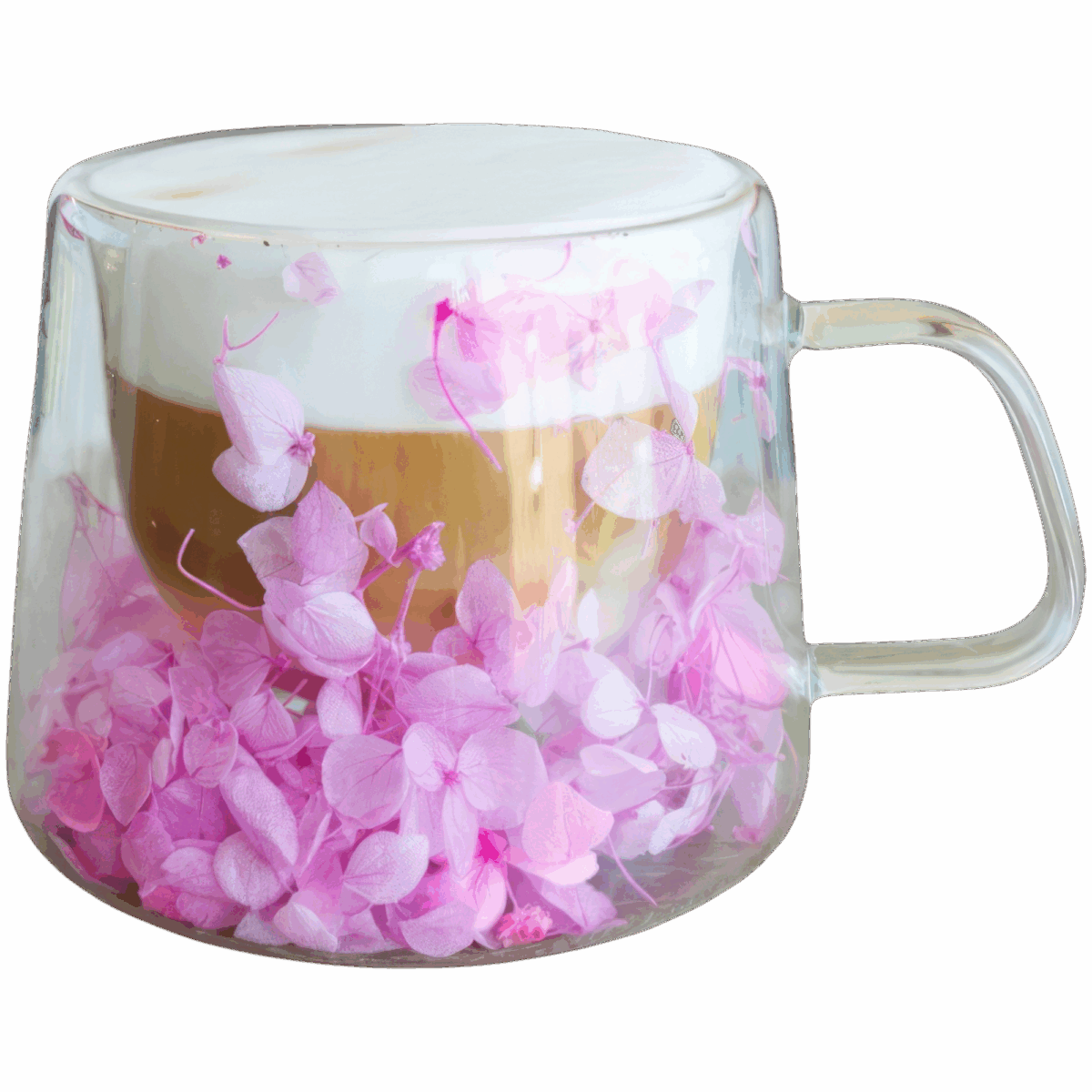 Szklanka Termiczna do Kawy Herbaty z Kwiatami w Środku 180ml - obrazek 1